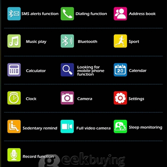 GV08 Sports Smart Watch Phone Wrist Watch With Touch Screen GSM - Picture 6 of 11